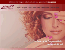 Tablet Screenshot of encore-hair-designers.com
